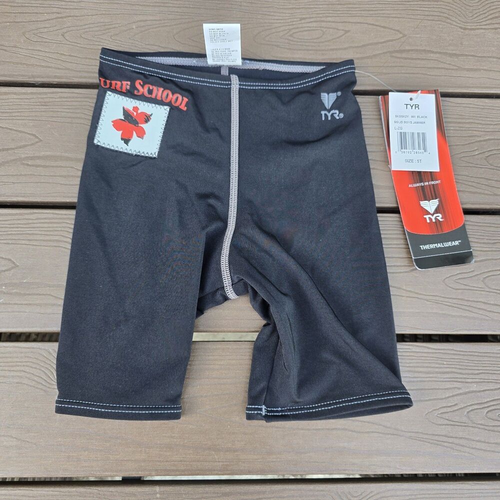 TYR Thermal Wear Black Swimwear Youth Boy Jammer Size 5T New